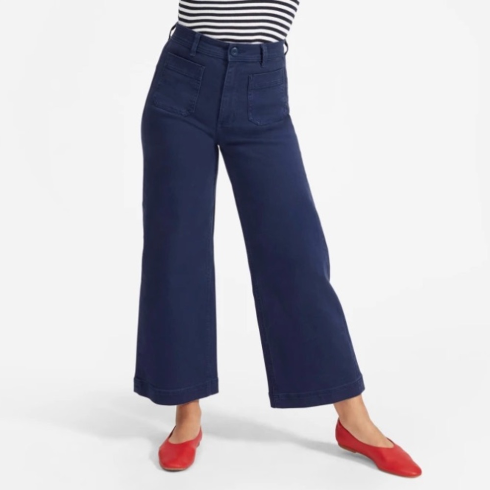 Everlane wide leg crop patch pocket pant